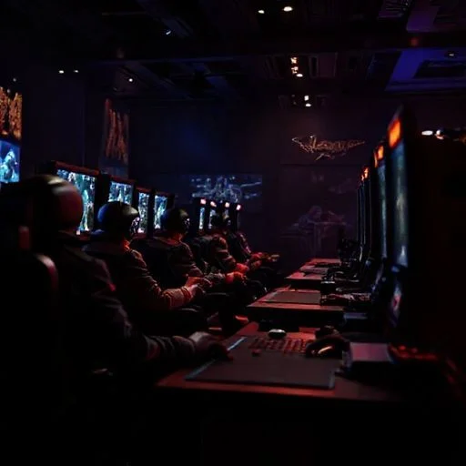 Dynamic, three-dimensional holographic flowchart with glowing nodes and animated data streams.